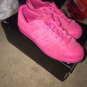 Adidas pink suede Superstar